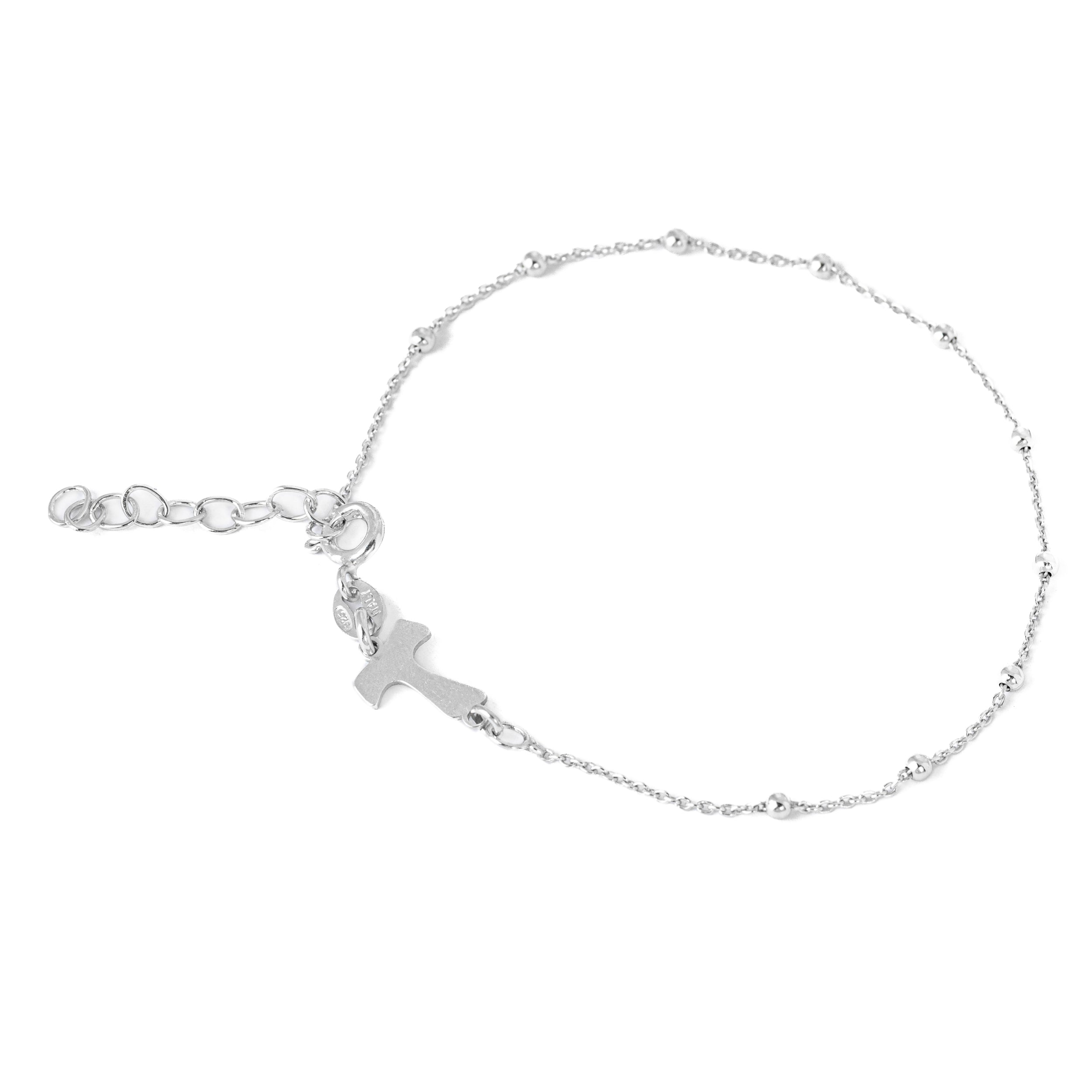 Bracciali Decina argento 925. Con grani 2mm e Tao fatto a mano.