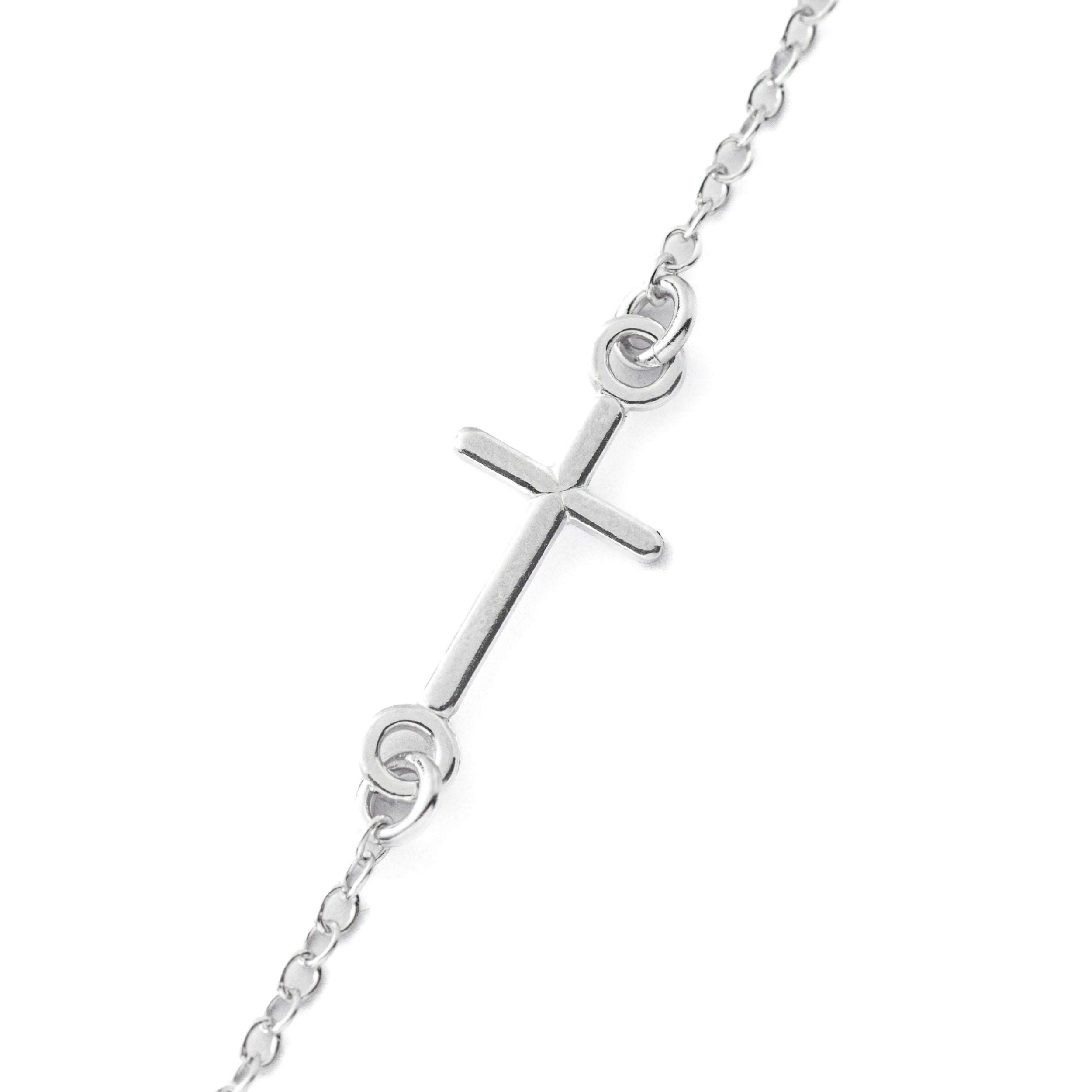 Collana in Argento 925 di con Grani da 2mm e Madonna Miracolosa.