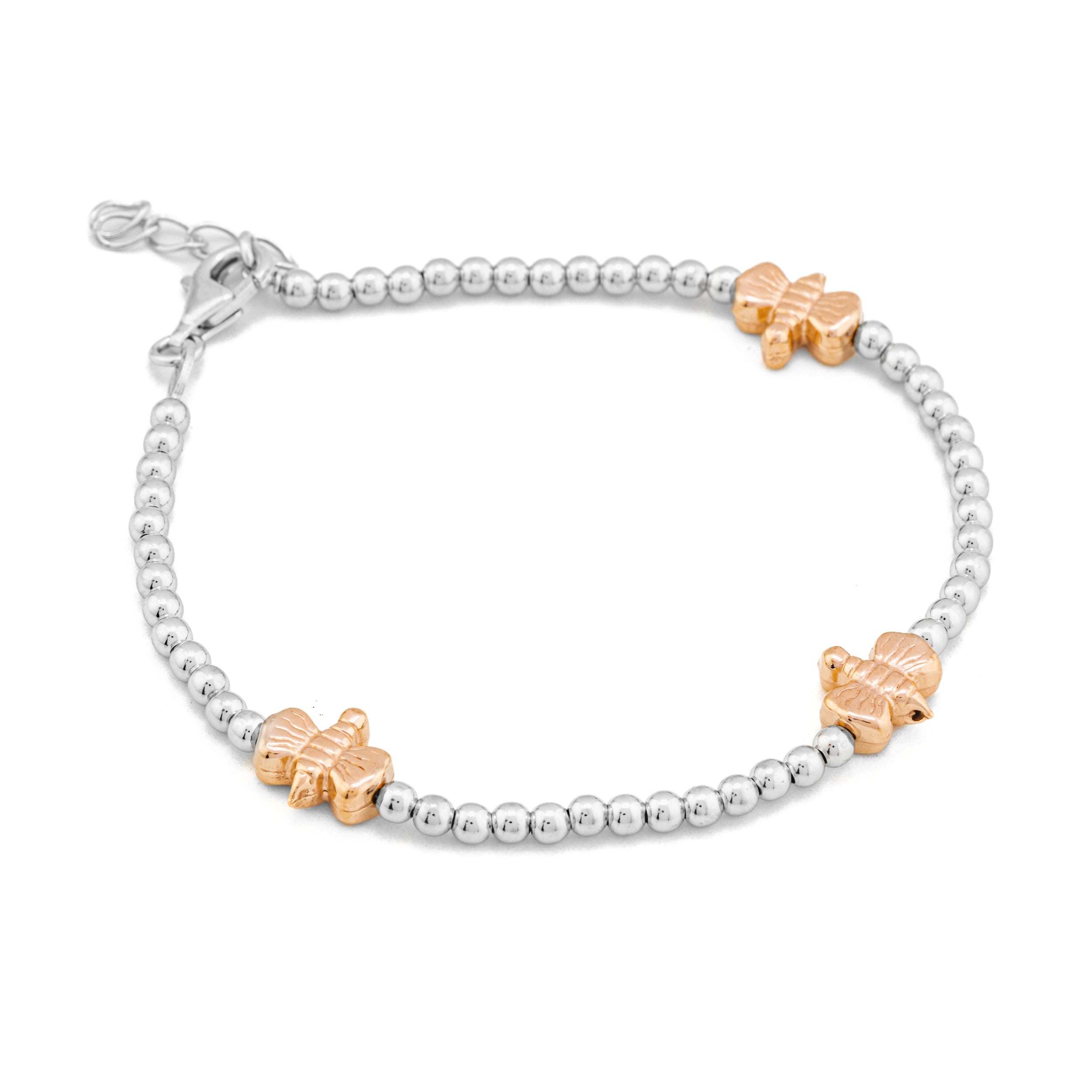 Bracciali argento 925 con charms inserite Farfalla