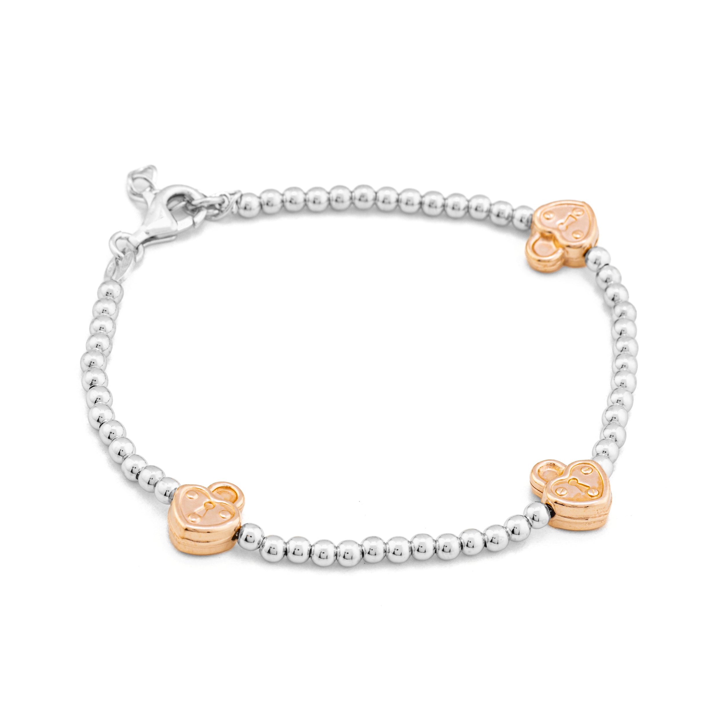 Bracciali argento 925 con charms inserite Lucchetto