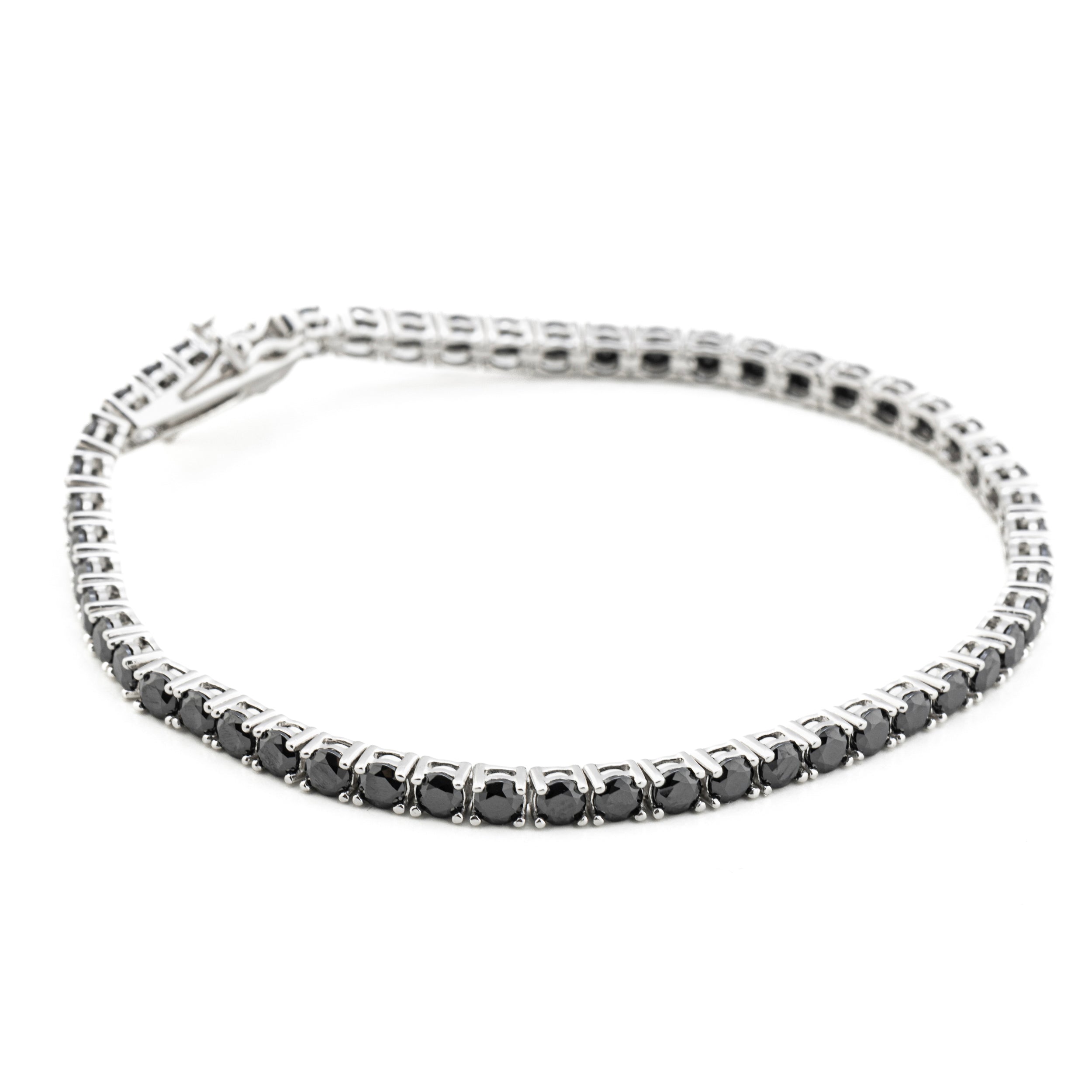 Bracciali argento 925 Tennis con Zirconi Neri