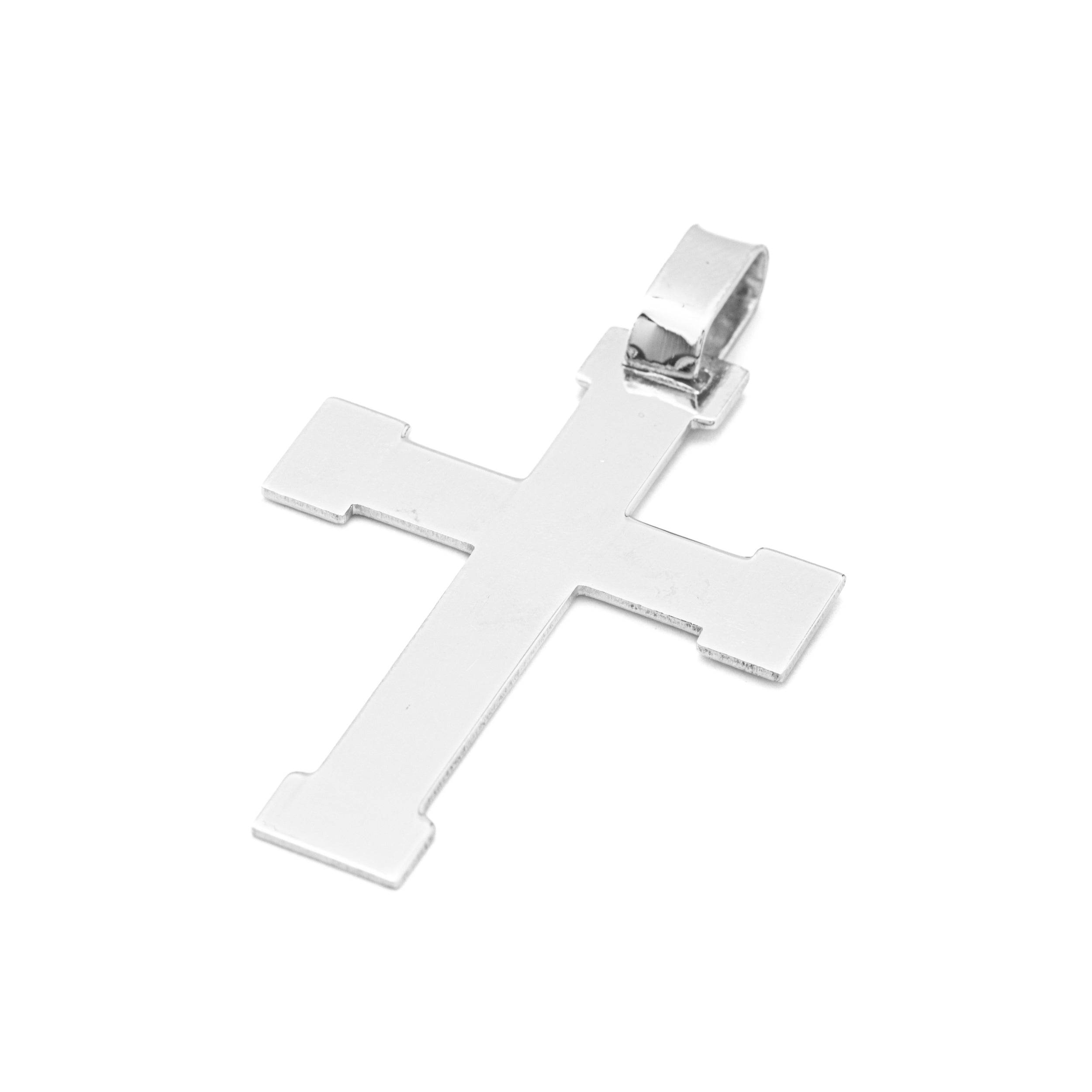 Flat Cross in 925 Silver