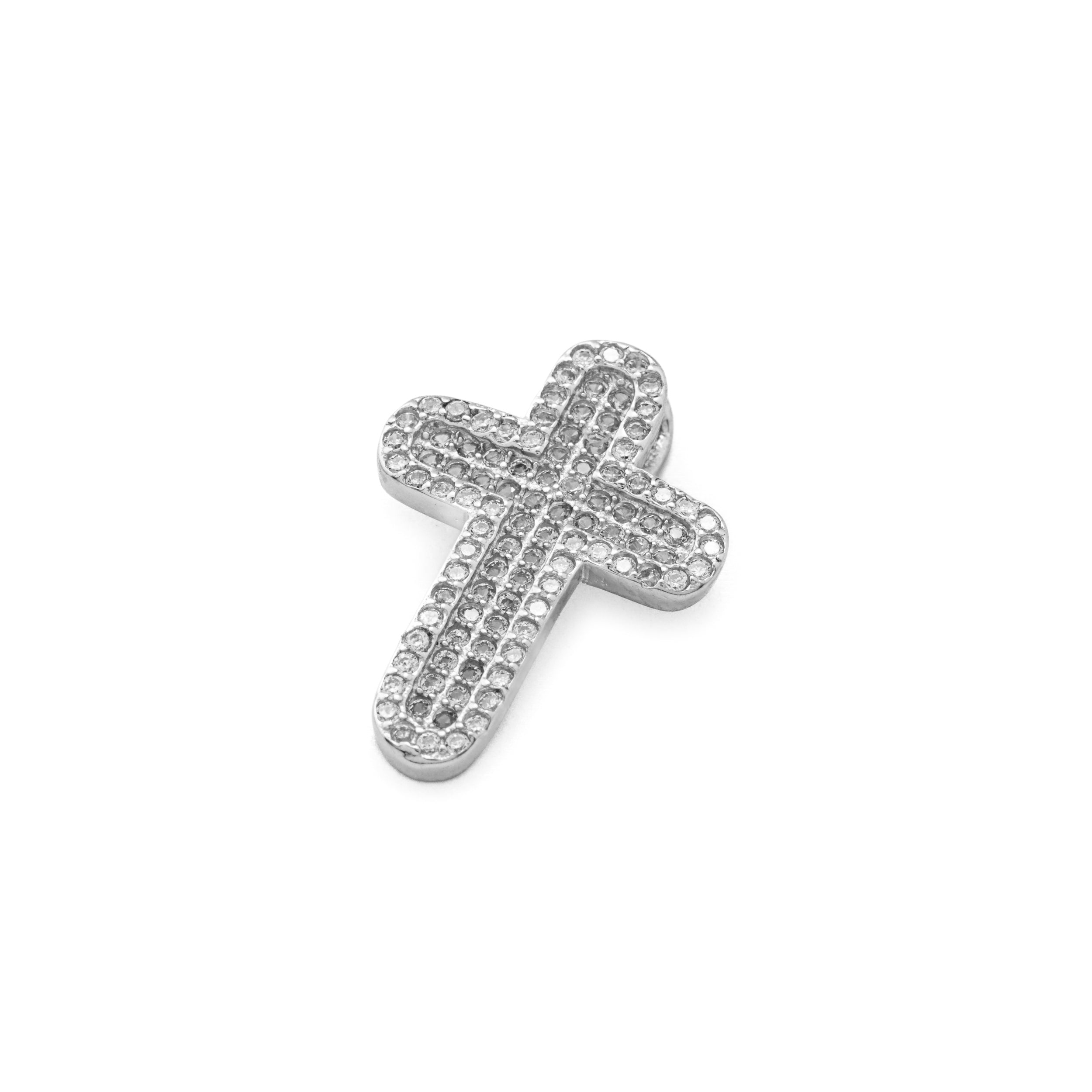 925 Silver Cross with Zircons