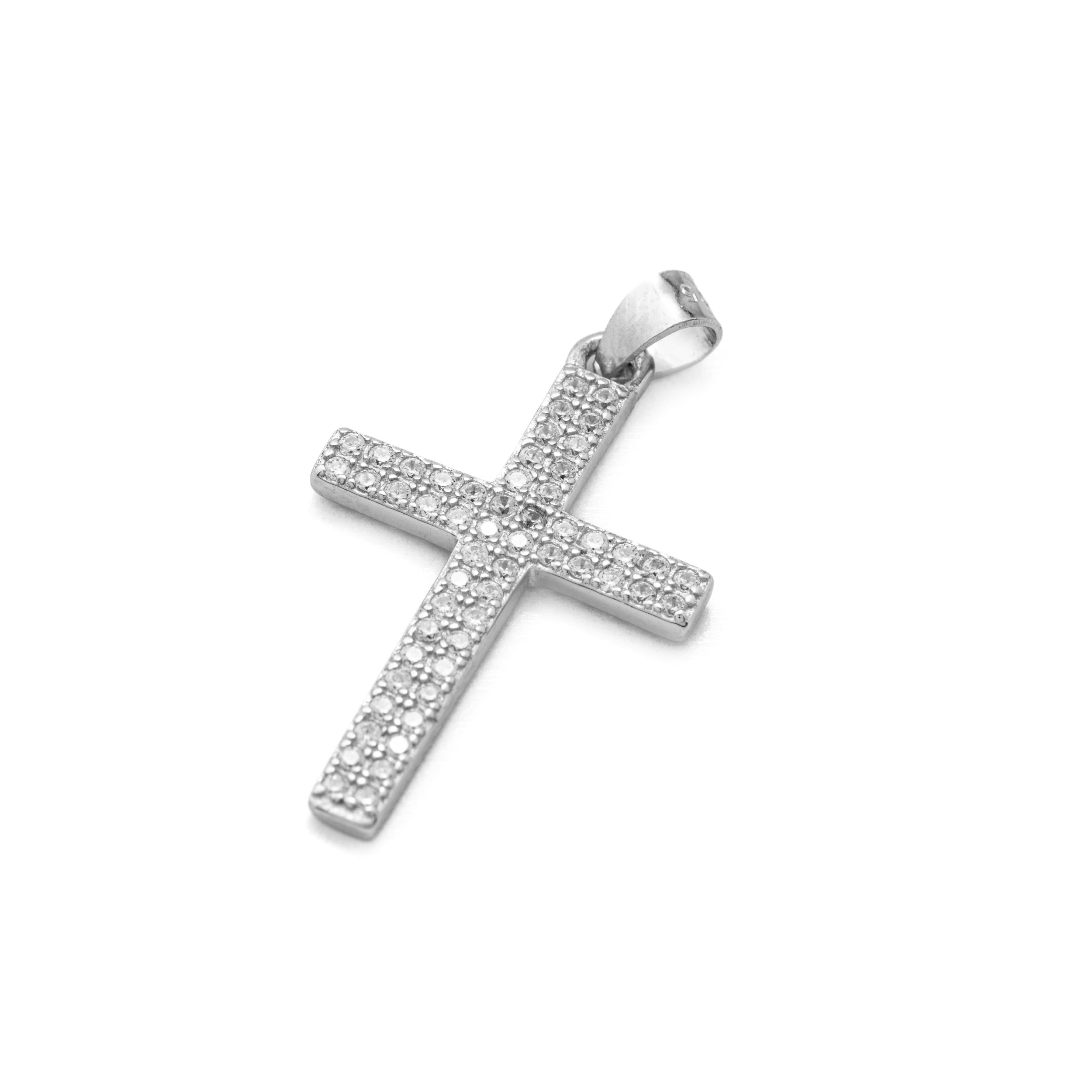 925 Silver Cross with Zircons