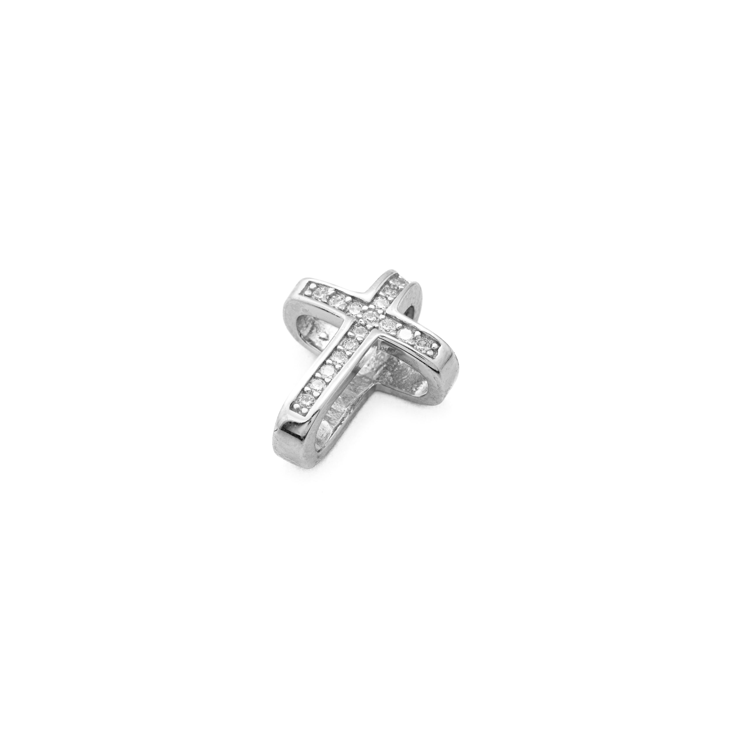 925 Silver Cross with Zircons