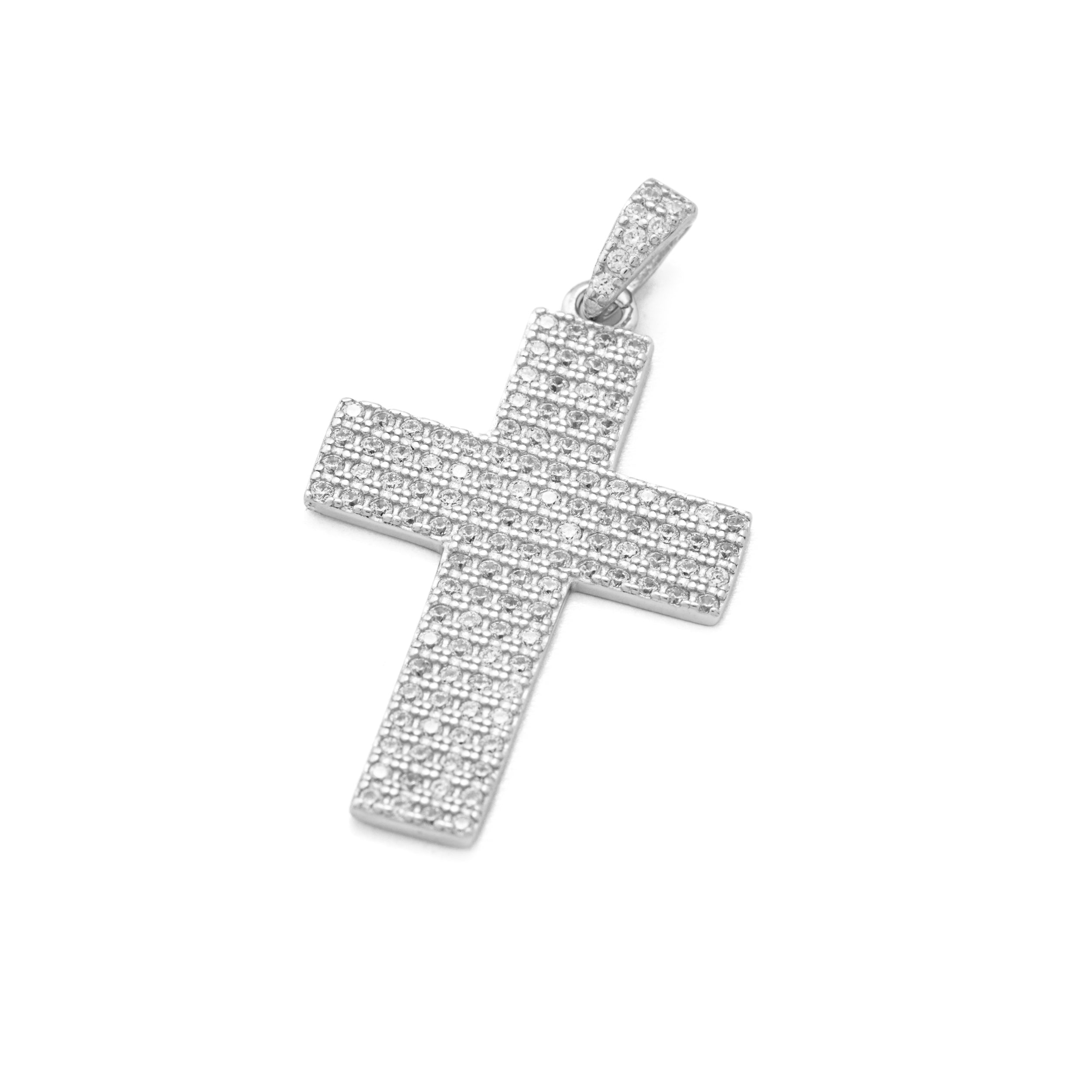 925 Silver Cross with Zircons