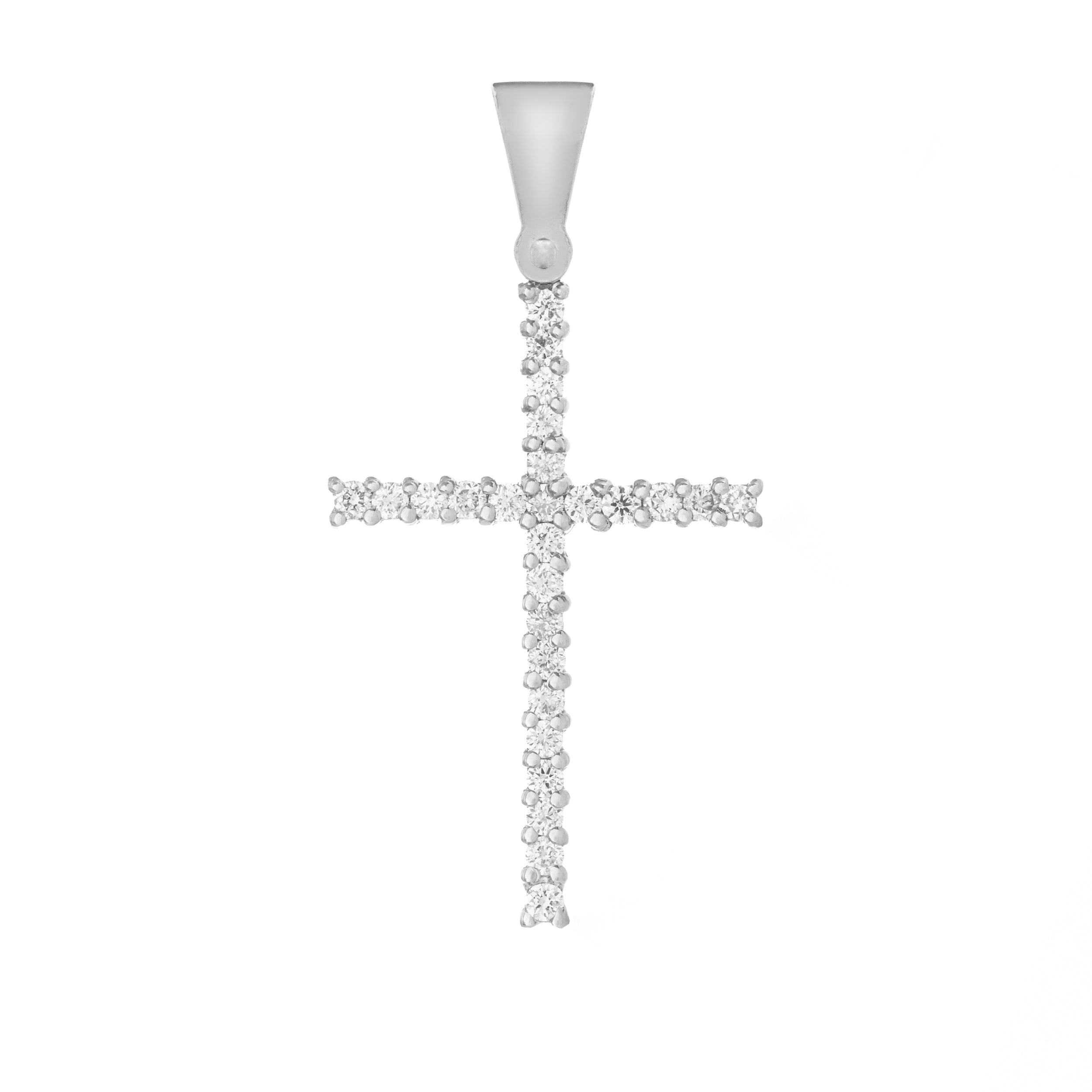 925 Silver Cross with Zircons