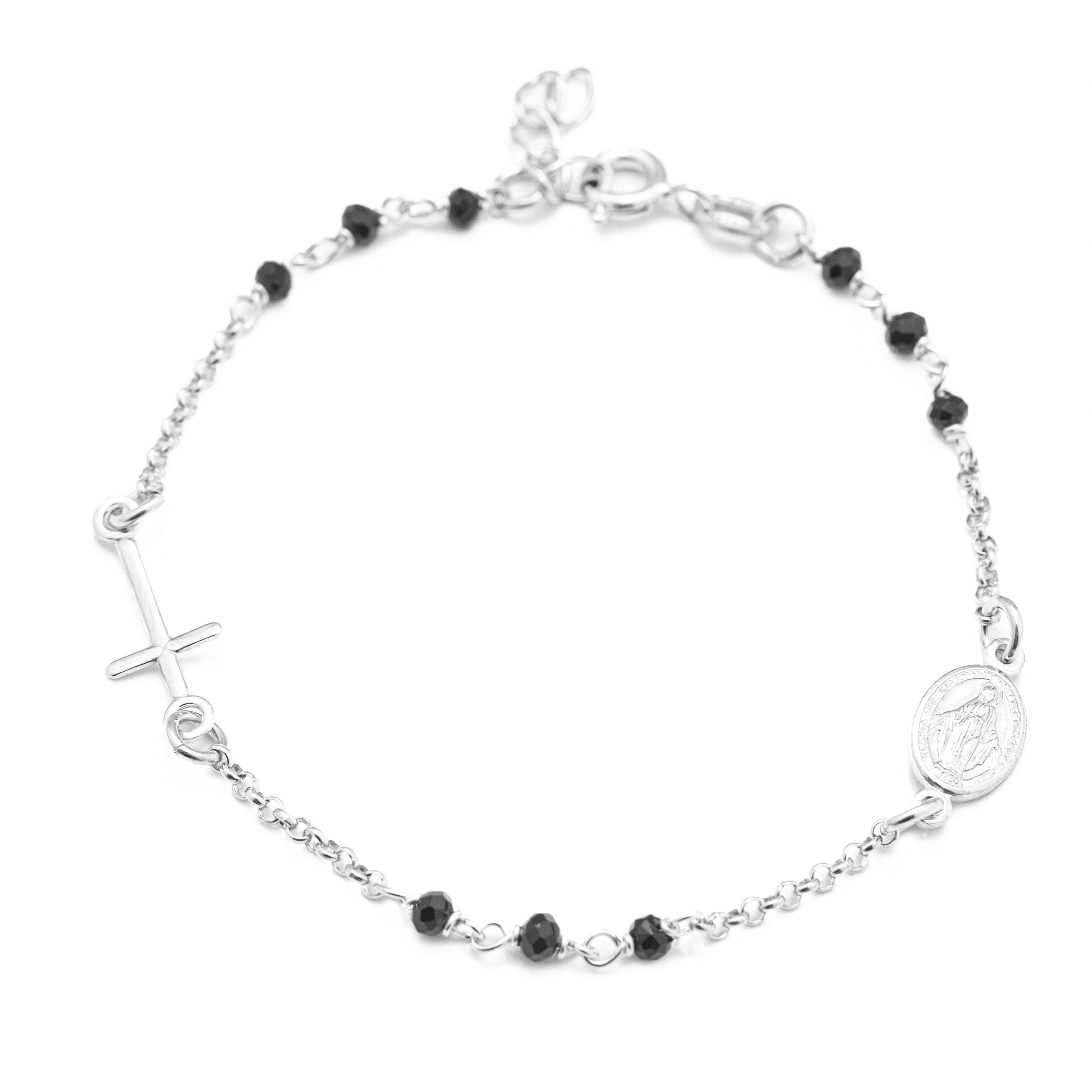 925 silver bracelets. With 2mm beads and Miraculous Madonna