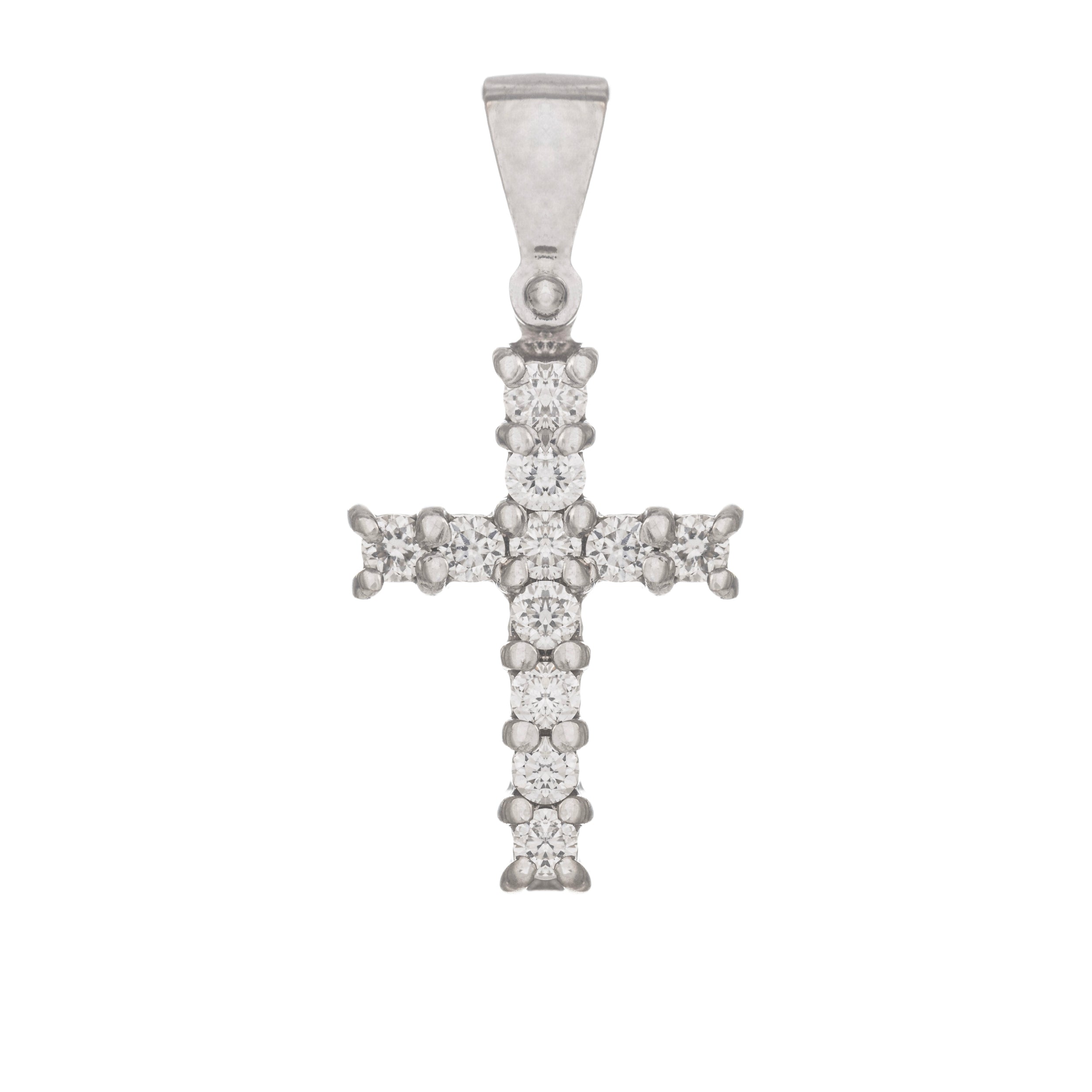 Cross with Zircons in 925 Silver