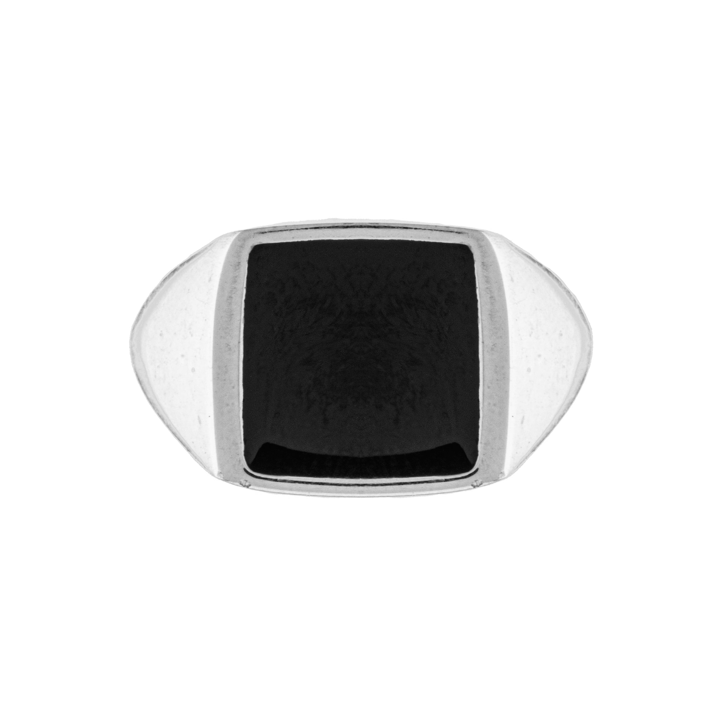 Square onyx 925 silver ring