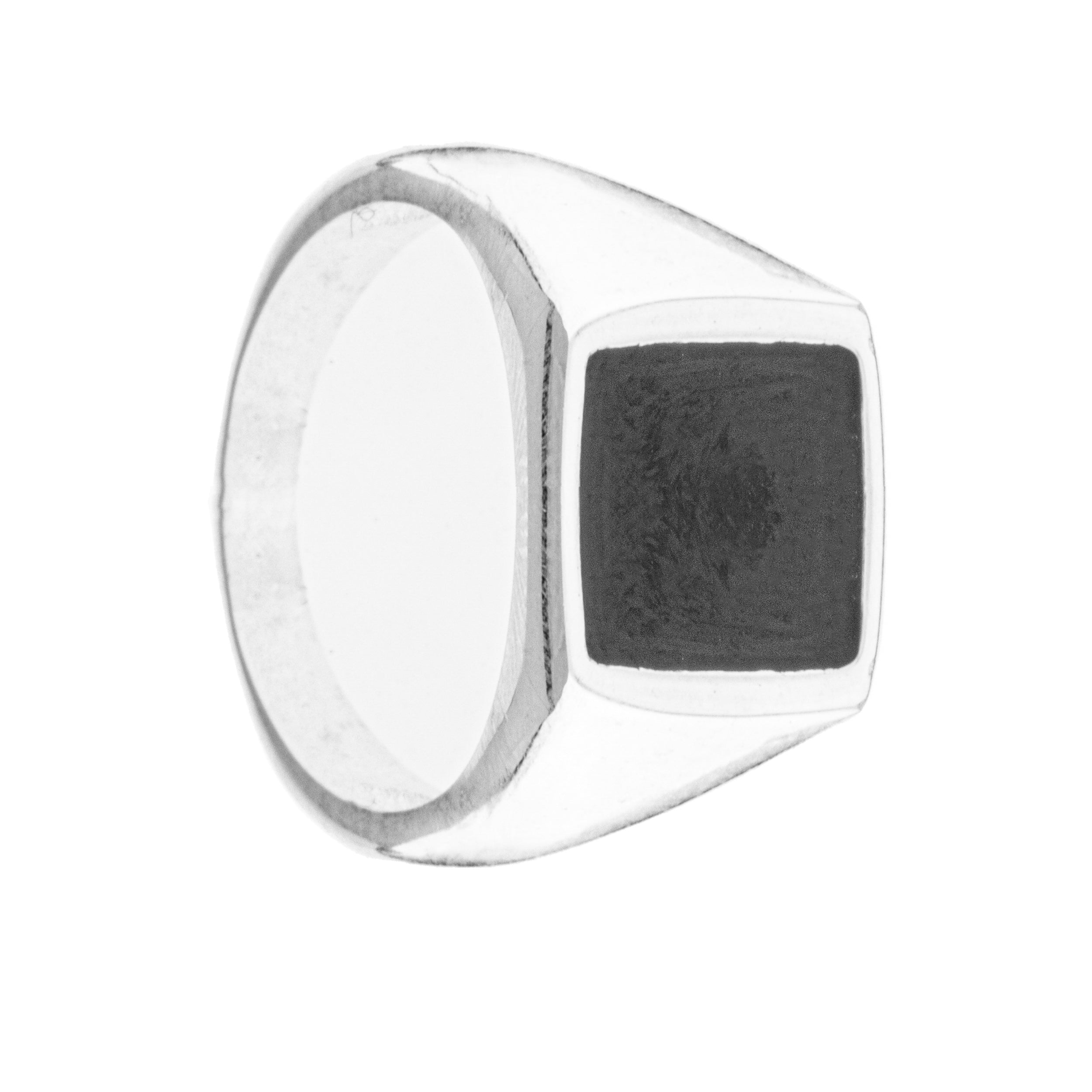 Square onyx 925 silver ring