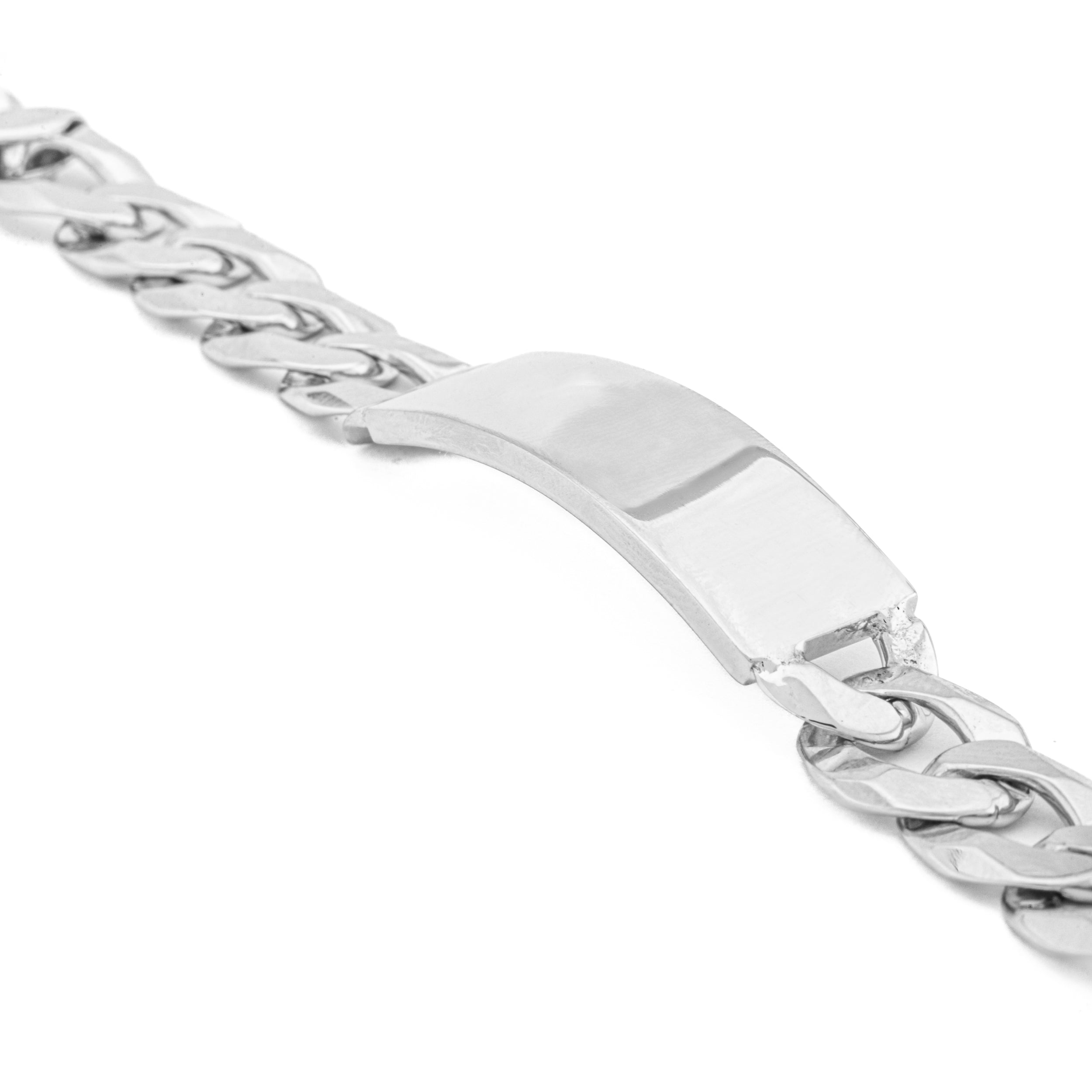 925 silver bracelet with grumette plate and chain.