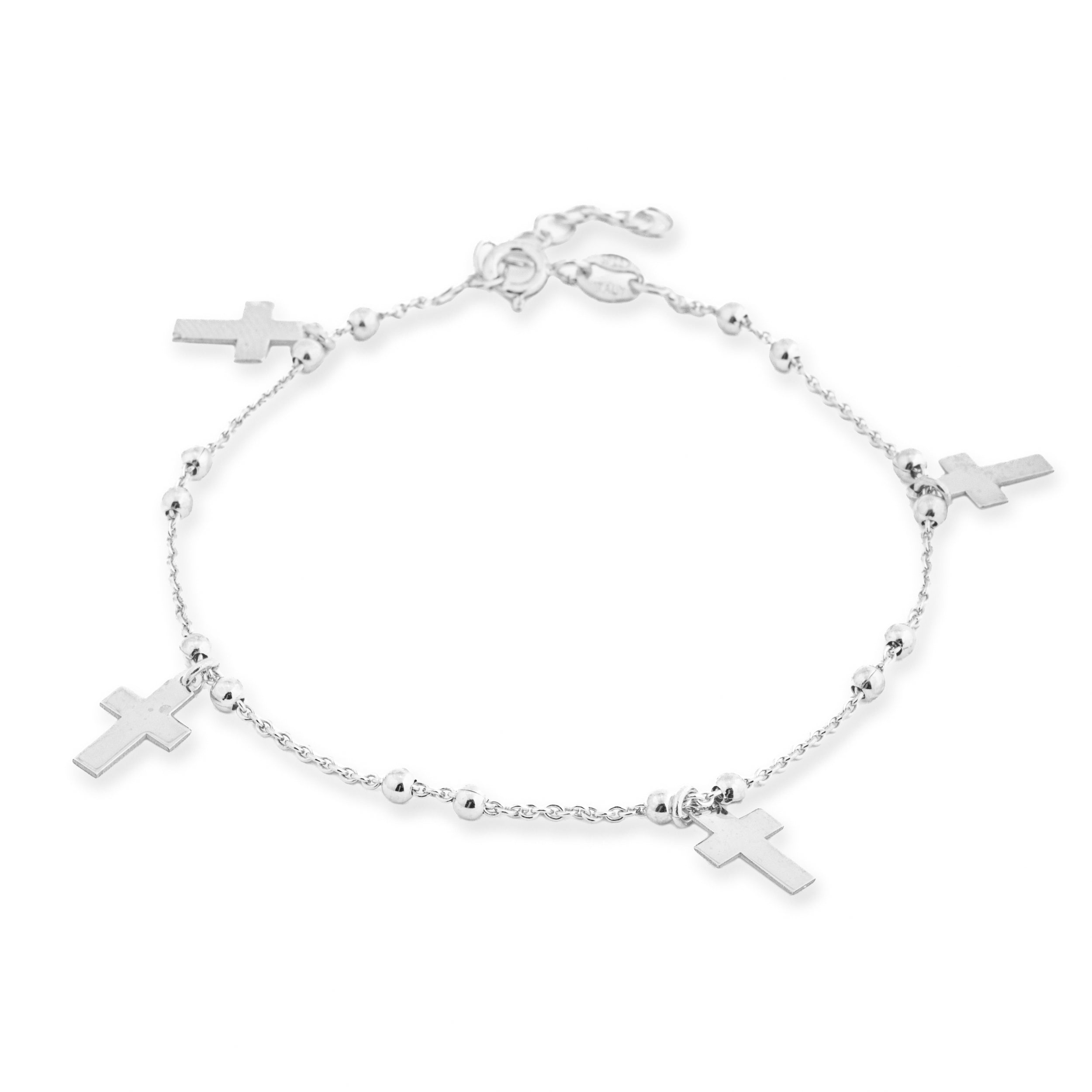 Bracciale argento 925 con croci