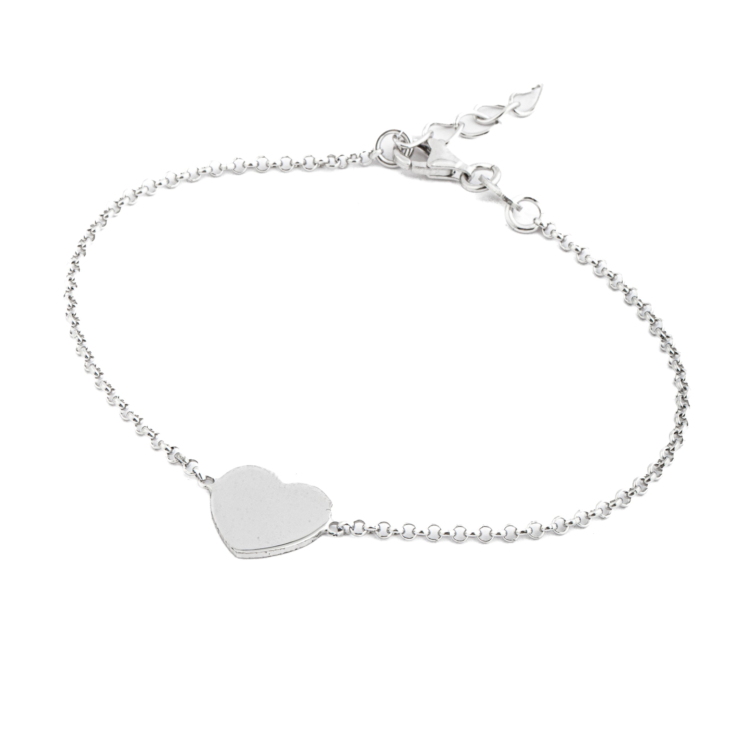 Bracciale argento 925 con cuore