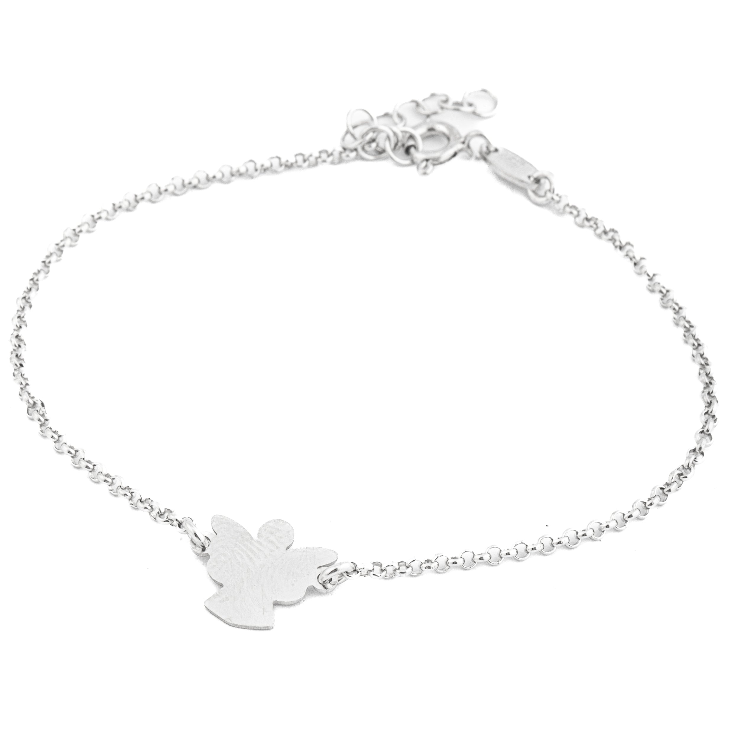 Bracciale argento 925 con angelo