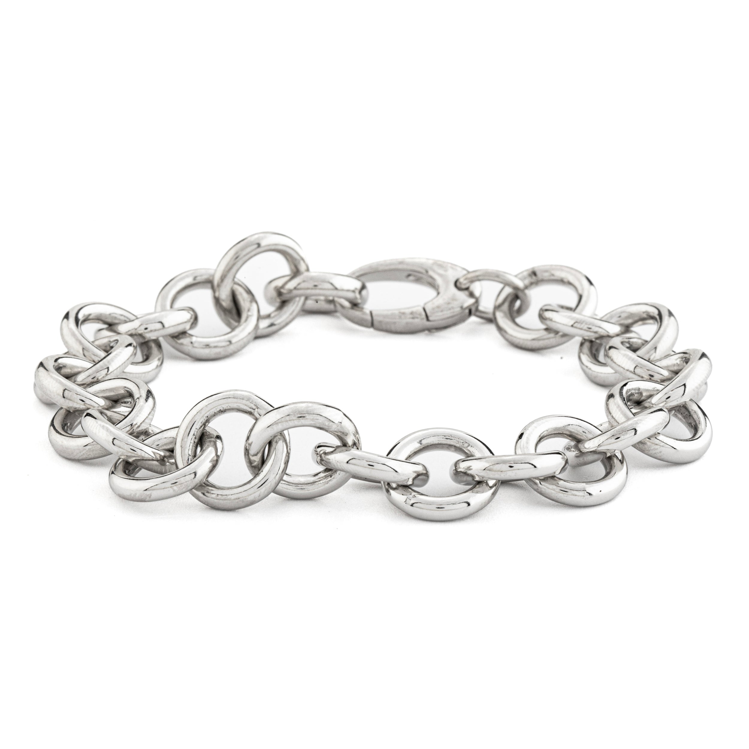 925 silver bracelet with smooth chain Zala 4 section tubular work