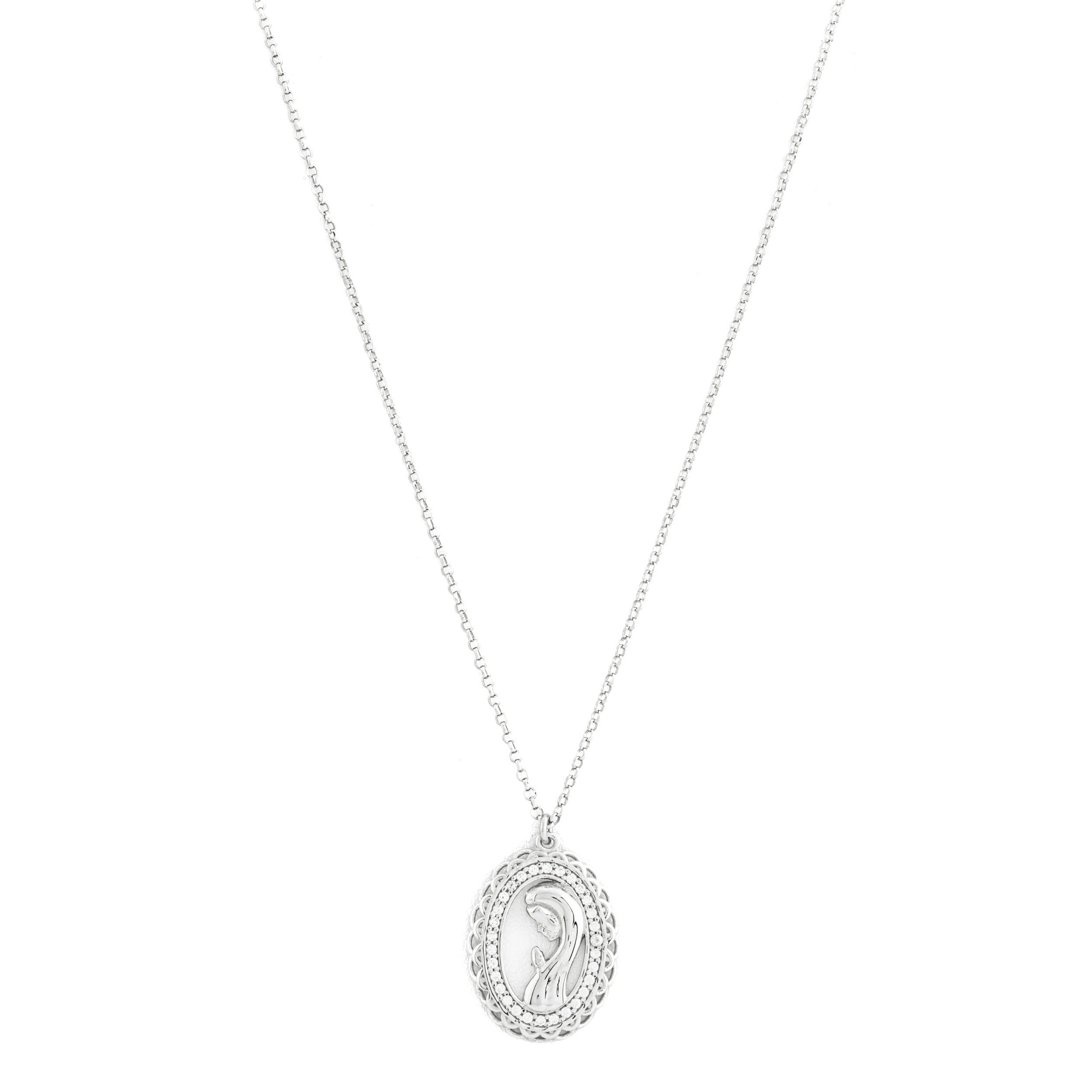 Collana Argento 925 con Madonna pendente