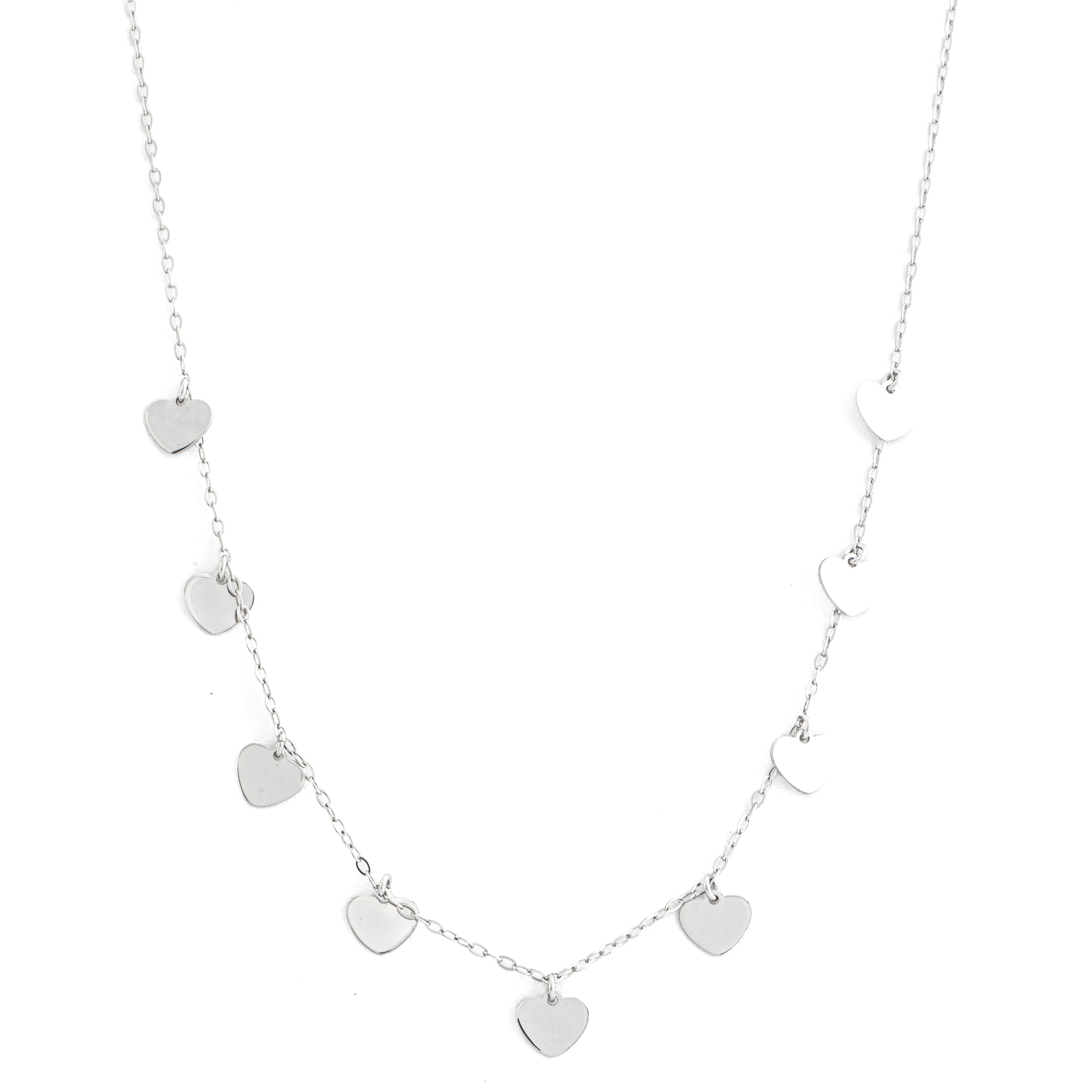 925 Silver Necklace with Hearts