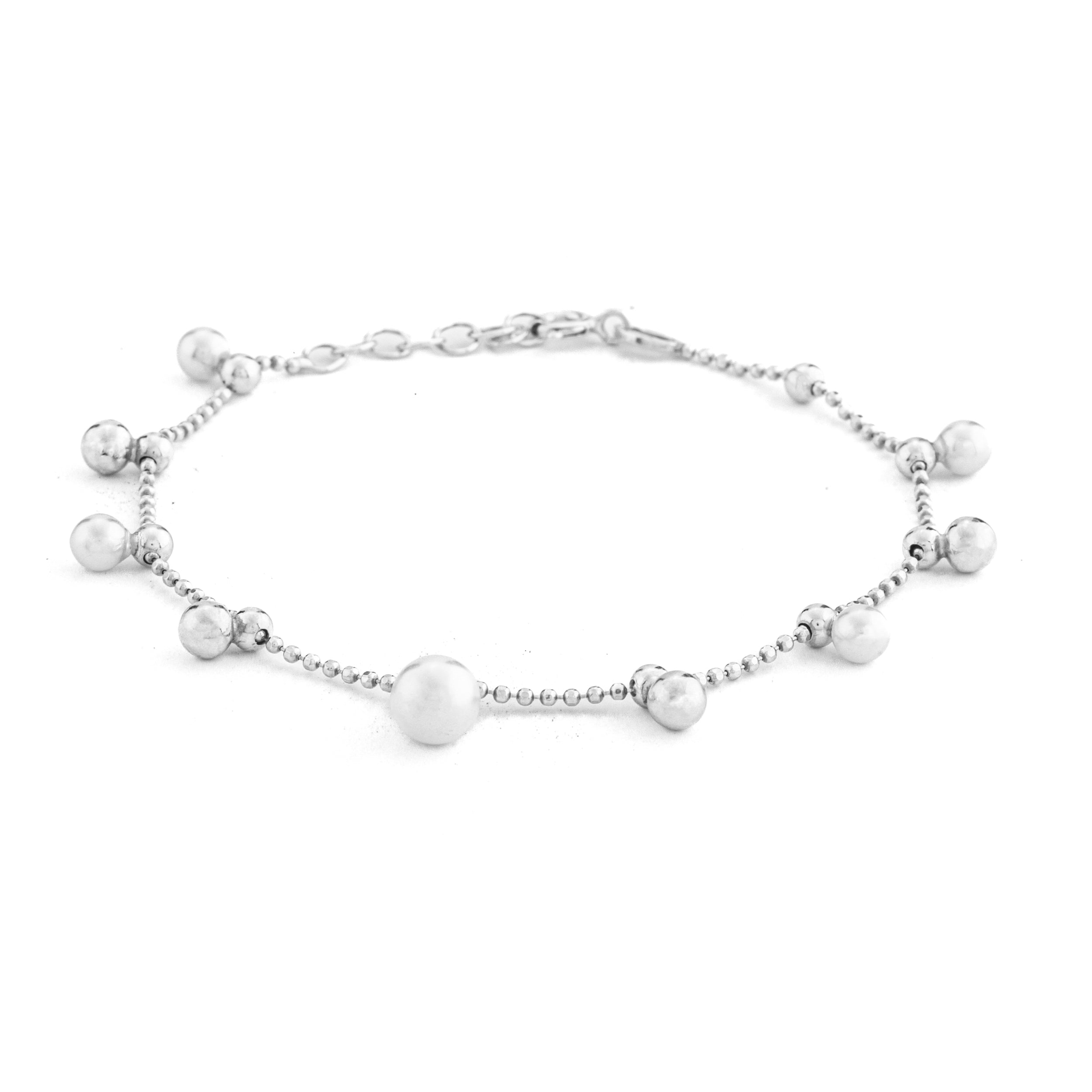 925 silver bracelet with pearls